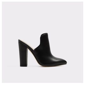 Aldo Etalisien Smooth Black Leather Mules